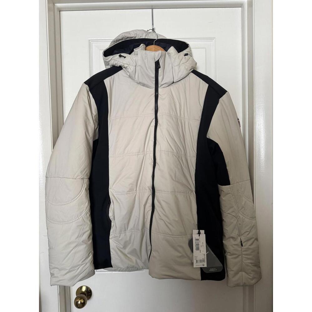 Rossignol Jacket Mens XL Gray ROC JKT Hooded Insulated Primaloft Ski RLLMJ19